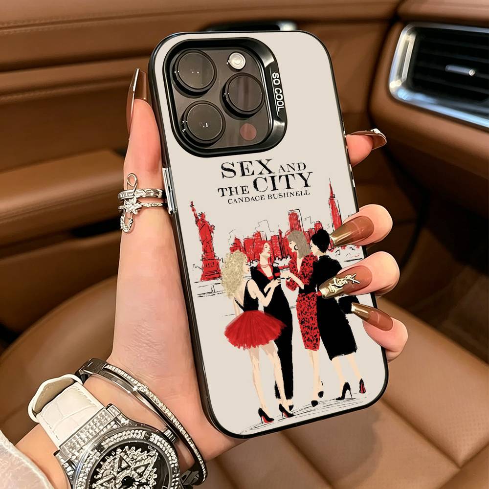 Sex And The City Phone Case For iPhone 17,16,15,14,13,12,11 Plus Pro Max Colored Silver Phone Case