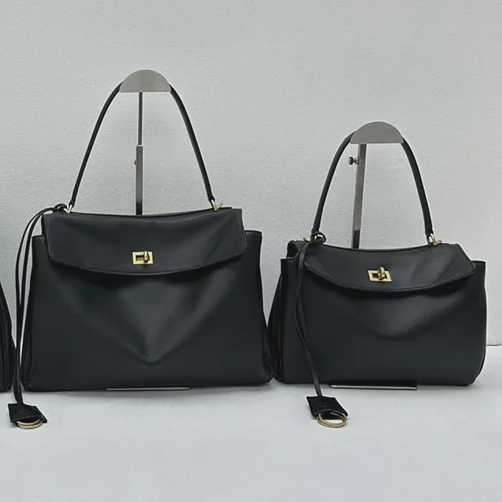 Сумка Rodeo из натуральной кожи 2025 года — высококачественная сумка с замком на плечо и подмышку для повседневного ношения или поездок на работу, вдохновленная дизайном Kelly Design