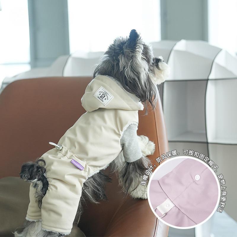 Pet Autumn/Winter Thick Plush Coat Four Leg Vest Thick Warm Jumpsuit Puppy Clothes Dog Clothes for Small Dogs