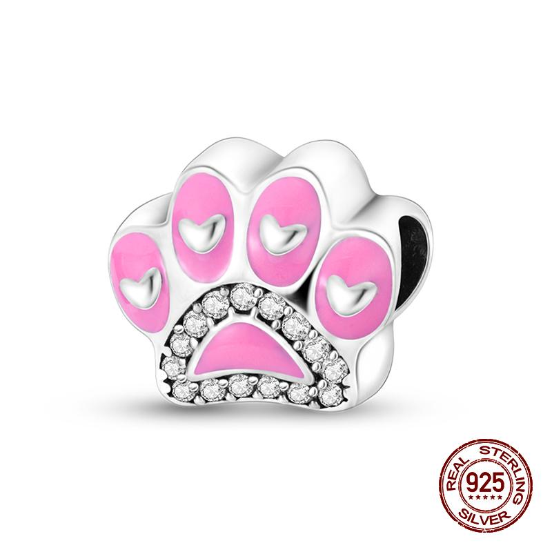 100% стерлингового серебра 925 пробы с изображением кофейного кота, кролика, медведя, пингвина, бусины, подходят для 925 оригинальных браслетов, сделай сам, подарок на день рождения, ювелирные изделия