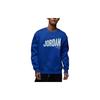 Letter Logo Print Fleece Sports Casual Sweatshirt Men Tops Blue DV7589-480