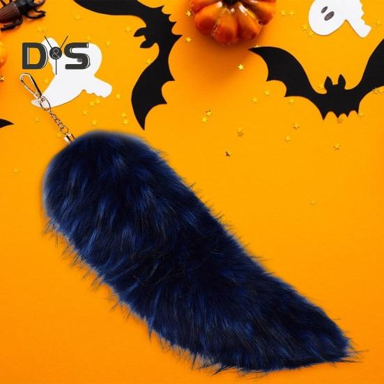 Брелок-подвеска в виде пушистого лисьего хвоста, мягкая искусственная меховая сумка, декоративный брелок-подвеска, универсальный брелок-украшение