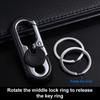 Waist Buckle Key Ring Business Car Keychain Keys Organizer Double Ring  Keychain Car Key Holder