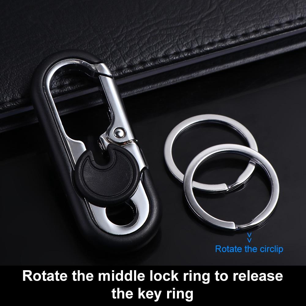 Waist Buckle Key Ring Business Car Keychain Keys Organizer Double Ring Keychain Car Key Holder