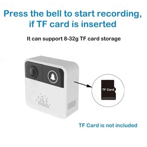 Домофонная камера дверного звонка Wi-Fi IP Водонепроницаемая с инфракрасным зрением