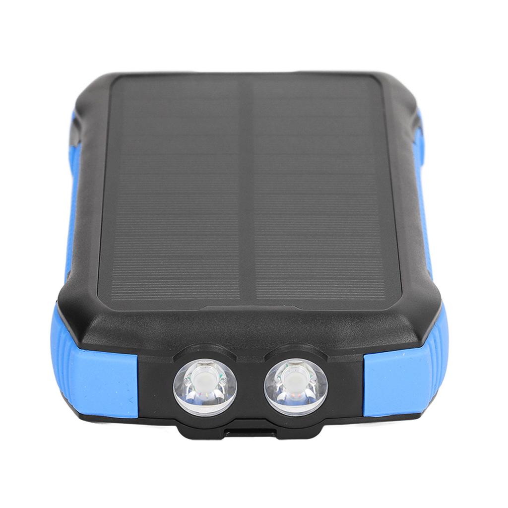 Солнечное зарядное устройство Power Bank Быстрая зарядка Водонепроницаемое зарядное устройство для телефона с фонариком для использования на открытом воздухе