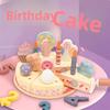 Wooden Play Children Food Set Birthday Cake Accessories Imaginative Gift Fun