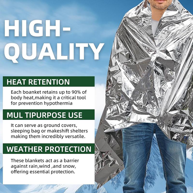 5/10Pcs 130X210Cm Outdoor Emergency Survival Blanket Waterproof First Aid Rescue Curtain Foil Thermal Blanket For Camping