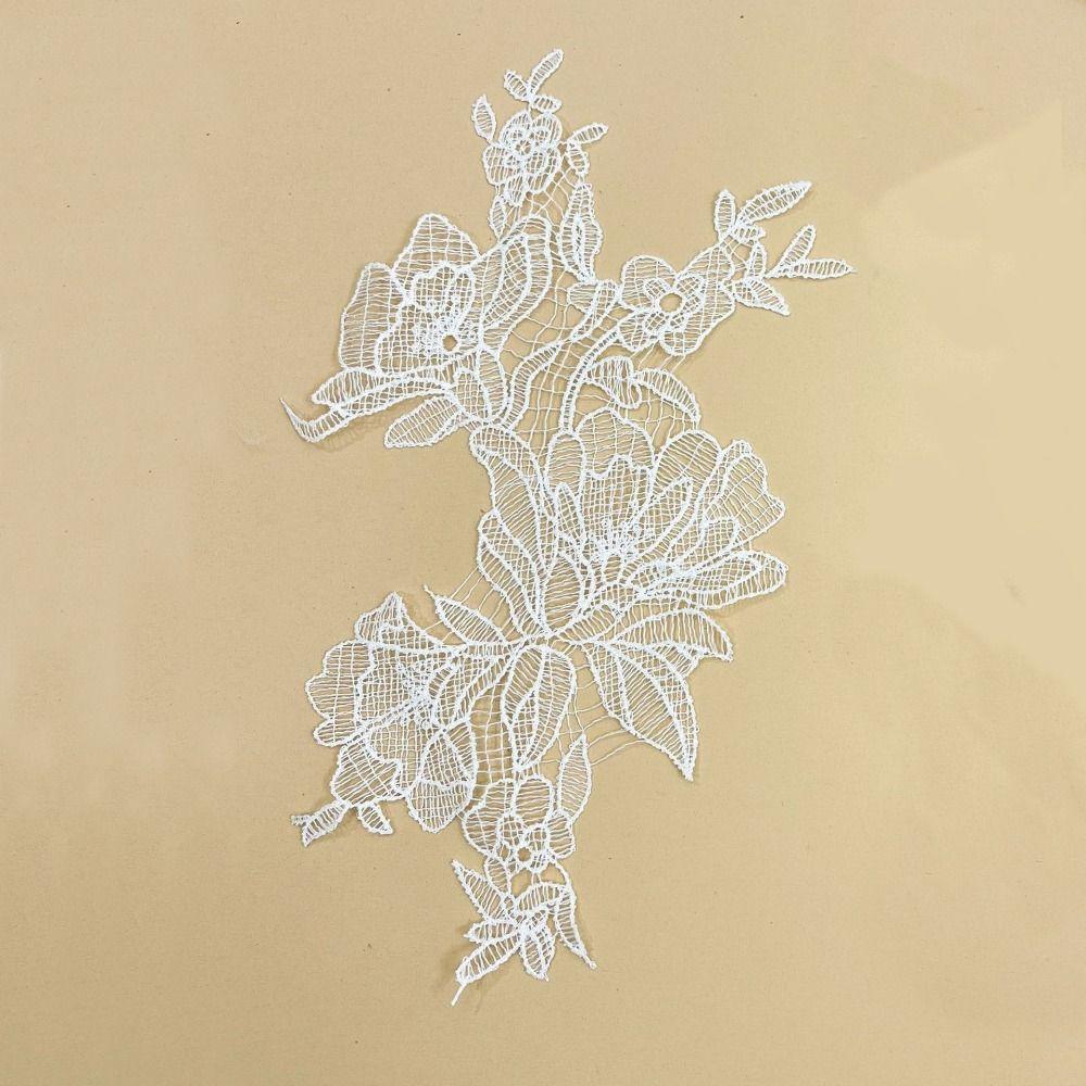 Аппликация из цветка ручной работы, кружевная ткань, аппликация из ткани, изысканная нашивка из ткани, пошив одежды