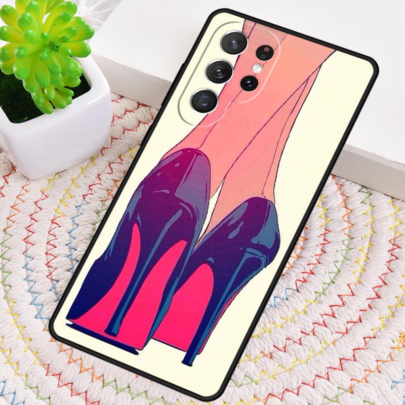 Красные туфли на высоком каблуке Милый чехол для телефона для Samsung Galaxy note 10 pro S26 S25 S24 S23 S22 Ultra Plus S21 FE S20 Ударопрочный чехол