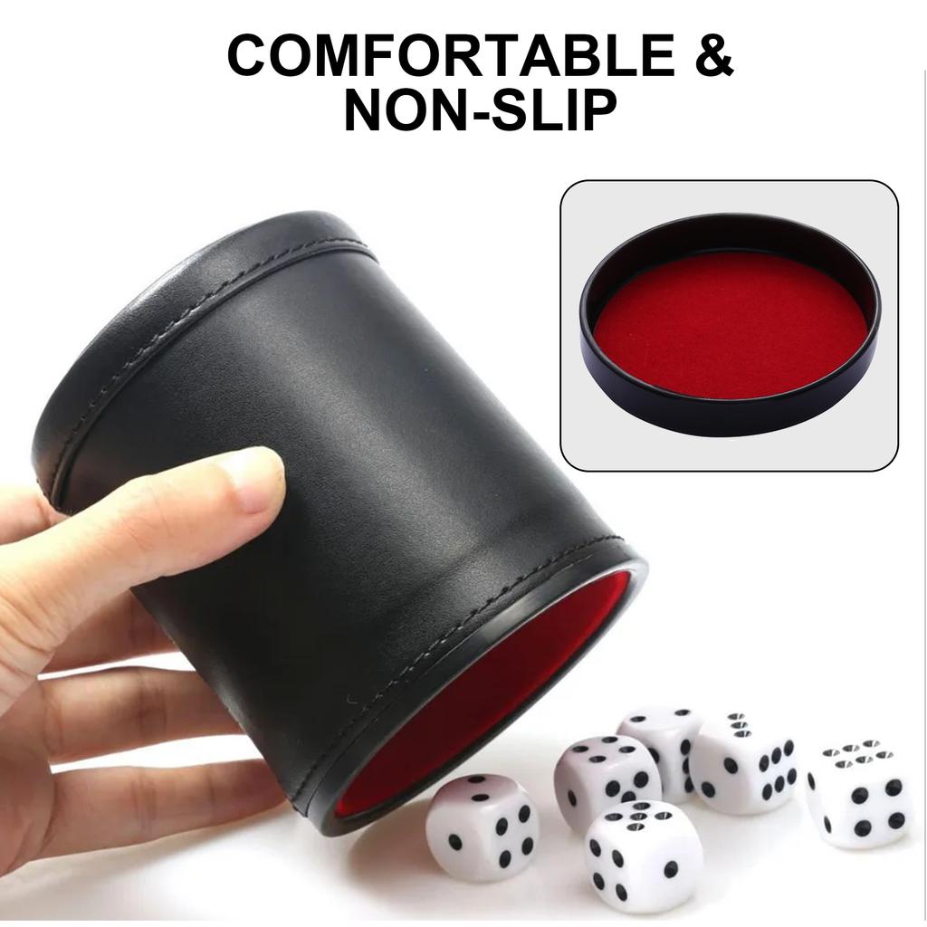 Quiet PU Leather Straight Dice Cup Shaker Mute Dice Cups Drinking Game Entertainment Dice Cup Bar Game Supplies