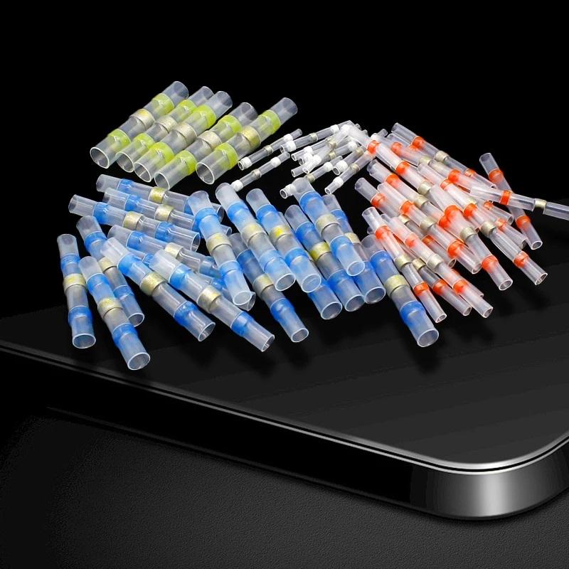 Кольцевой припой Клемма 50 шт. Монтажный припойный кольцевой термоусадочный промежуточный соединительный терминал Термоусадочная трубка Клемма