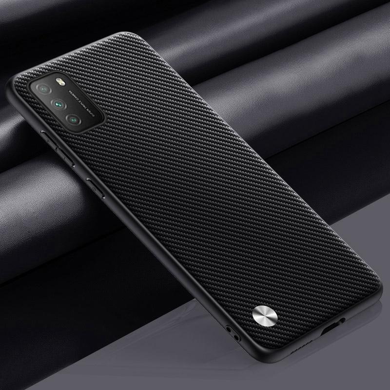 Luxury PU Leather Case For Xiaomi Poco M3 Back Cover Matte Silicone Shockproof Full Protection Phone Case For Poco M3 PocoM3