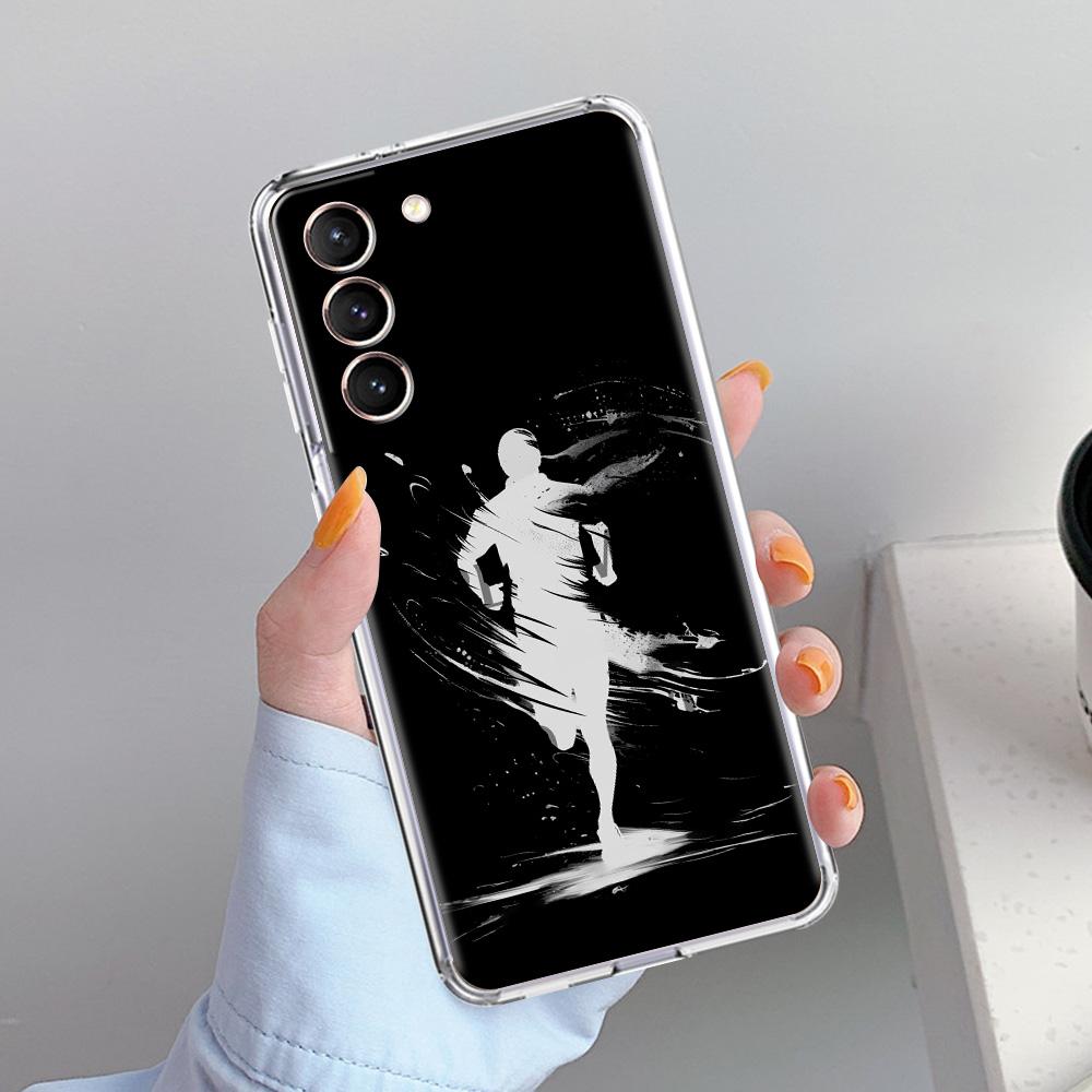 Чехол для телефона Samsung Galaxy S26 S25 S24 S23 S22 Ultra S20 S21 FE 5G Plus Мягкий прозрачный чехол Бег марафон Бег