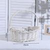 Brown White Handhold Weaving Basket With Handle Basket with Handle  Vegetables Fruit