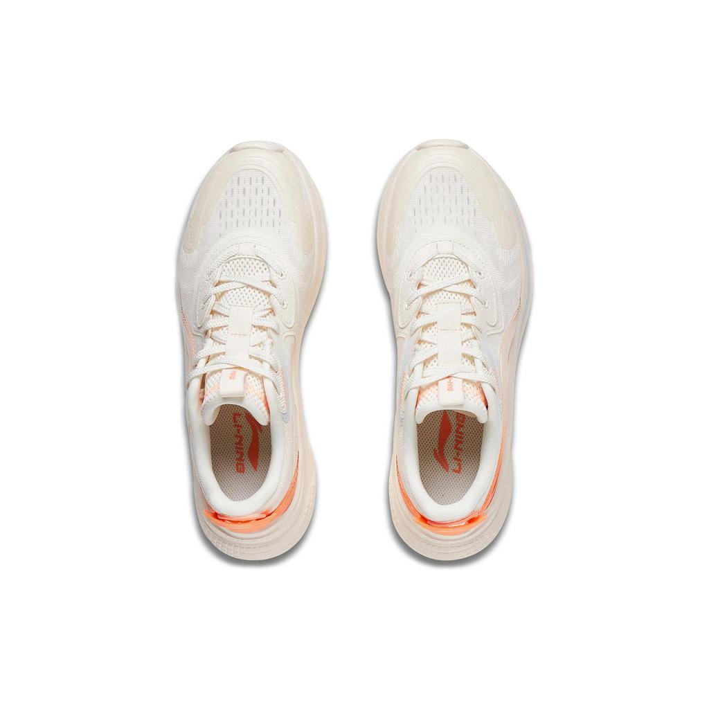Li Ning Flow Cloud Durable Breathable Non-Slip Low-Top Sports Casual Shoes Women Sneakers White Orange AGLT030-4