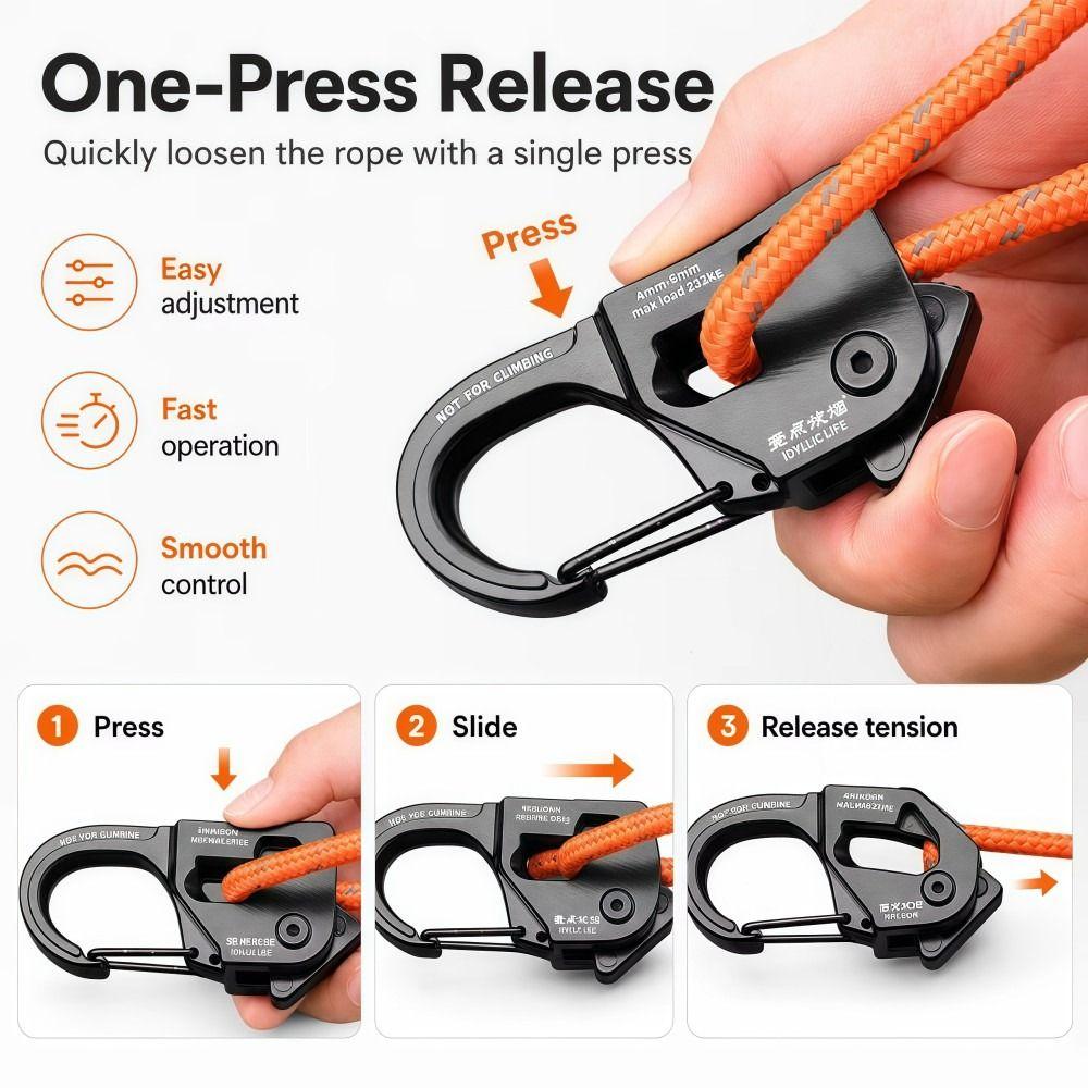 Stainless Steel Tent Rope Tensioner Aluminum Alloy Tarp Tightener Outdoor Tool