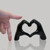 Resin Sculpture Figurines Heart-Shaped Desktop Ornament Love Gesture Statues  Valentine's Day