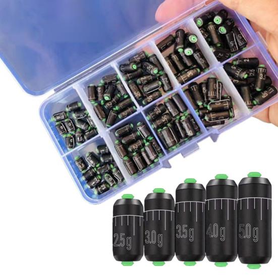 100 шт. Рыболовные грузила с угловым дизайном, легкие, с хорошей маскировкой, уникальные, в пластиковой коробке, снижают настороженность рыбы