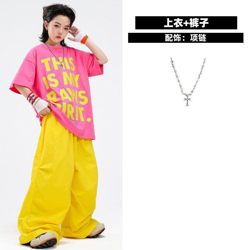 Kids Hip Hop Dance Outfit Set Girls Boys Street Performance Cool Style