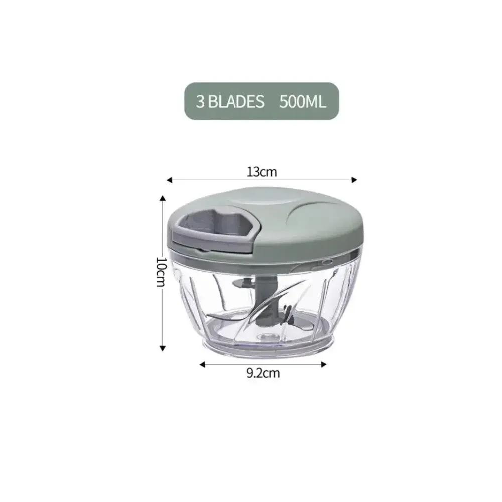 Ручная чесночница и мясорубка – ручная овощерезка с 3 лезвиями для эффективной обработки продуктов питания