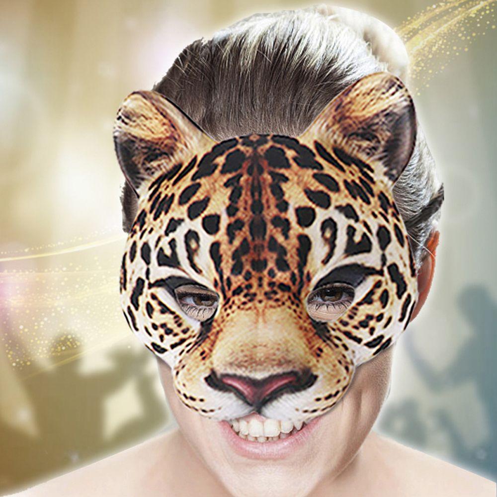 Costumes Leopard Tiger Pattern Cosplay Props Masquerade Leopard Mask Halloween Decoration Mask