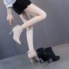 Heel Bow Celebrity High Heels Short Boots Women 2025 New Internet Celebrity Thin Boots Thin Heel Single Boots Martin Boots