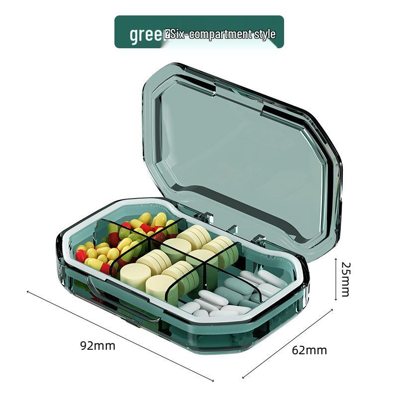 Portable 7-Day Large Capacity Pill Box with Splitter