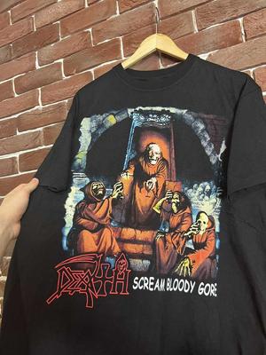 Death Band Scream Bloody Gore Метал Альбом Футболка Унисекс Хлопковая Футболка