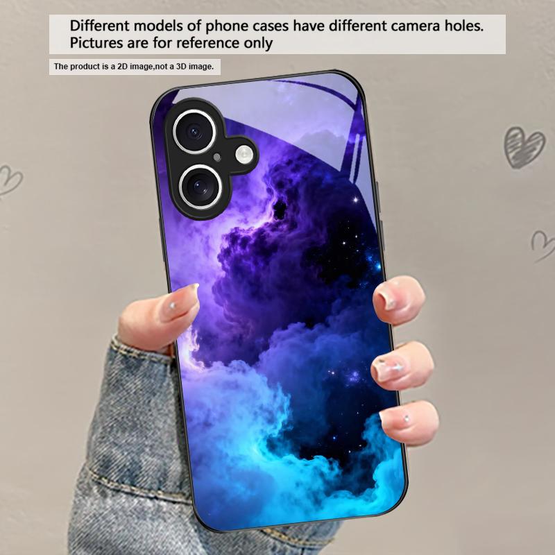 Горячий оранжево-золотой цвет Для iPhone 17 Air 16 E 15 Plus 14 Pro Max 13 12 mini 11 5 6 7 8 Plus XR XS Max SE Черный стеклянный чехол для телефона