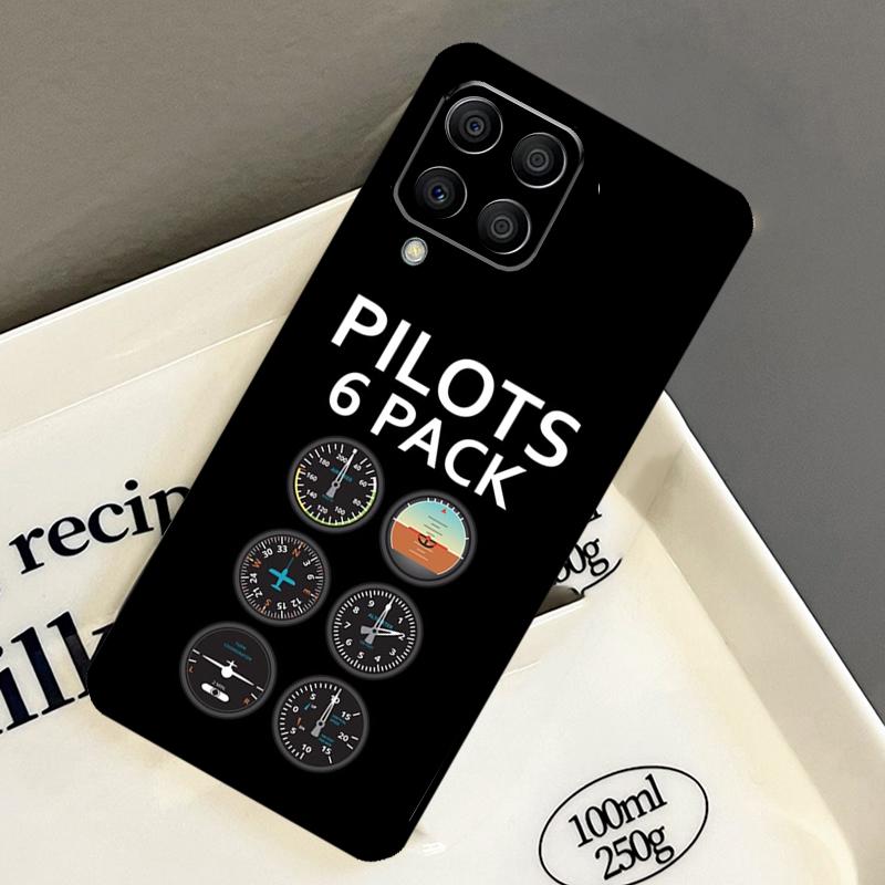 Aircraft Helicopter Airplane Pilot Case For Samsung Galaxy M33 M53 M13 M15 M35 M55 M32 M16 M36 M56 M54 M20 M52 M34 M14 M11 M31
