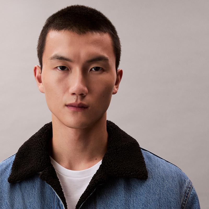 Calvin Klein Винтажная джинсовая куртка с американским воротником Мужская куртка 4RD783G