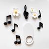 6 шт. Персонализированные и забавные черно-белые магниты на холодильник с музыкальными нотами, милые креативные магниты на холодильник для записок, декоративные