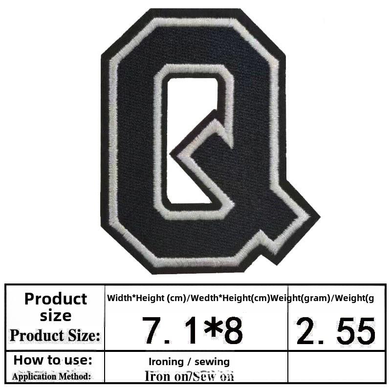 Вышитый алфавит и цифры нашивка на рукаве из джерси