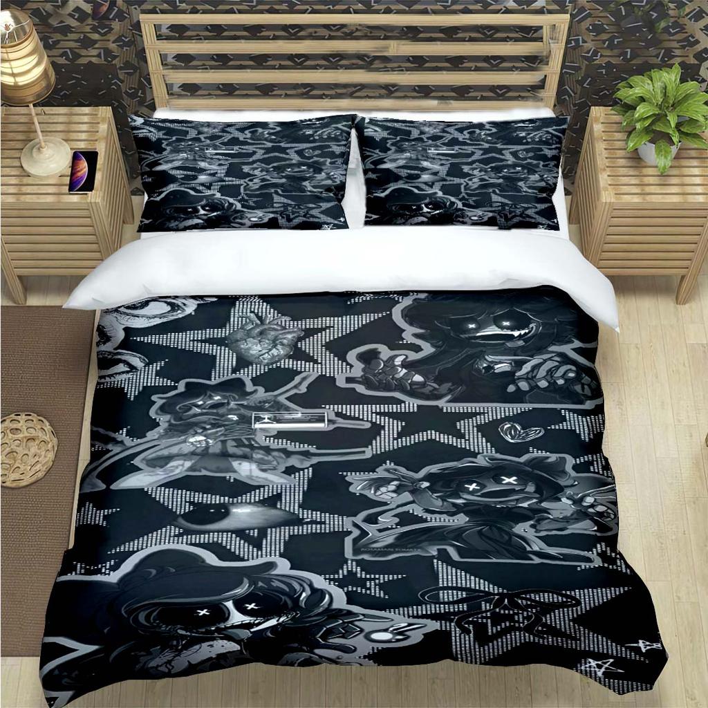 Fashion Hot Cartoon Murder Drone  Print Bedding Set Duvet Cover Comforter Bed  Youth Kids Girl Boys Luxury  Birthday Gift