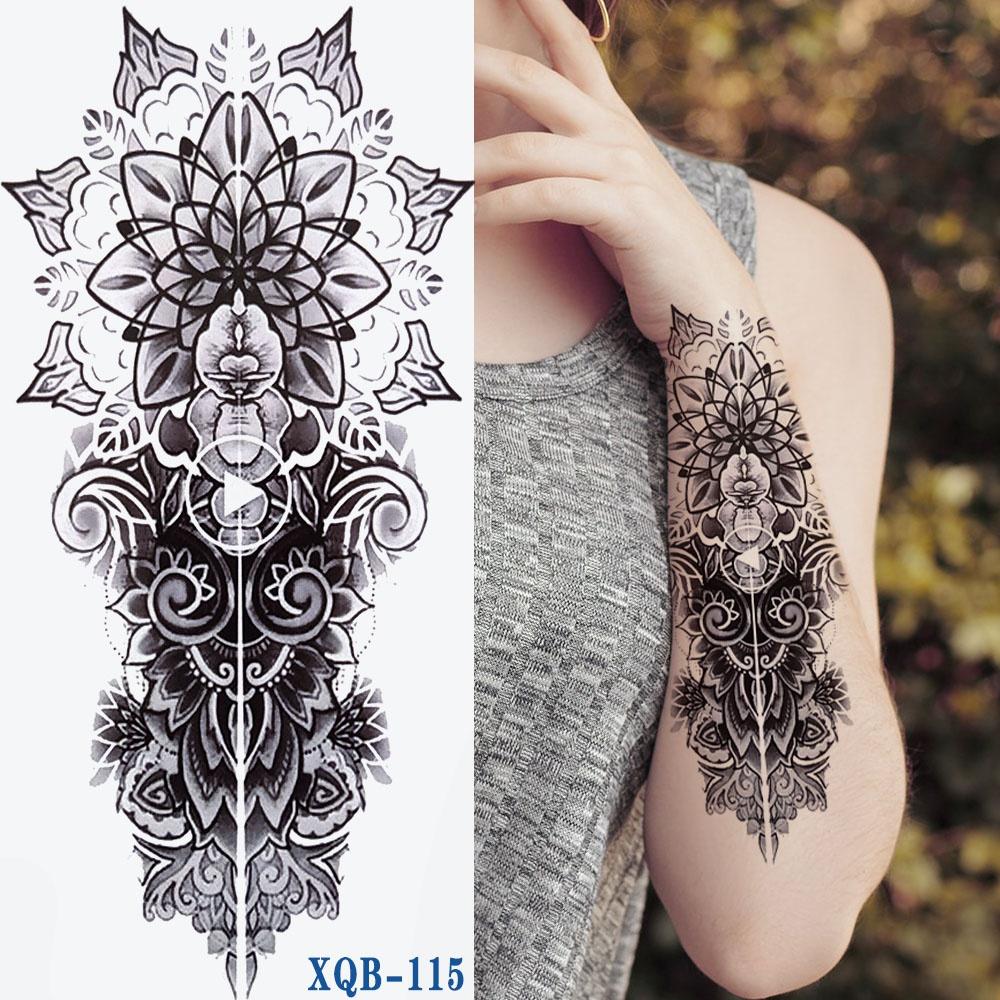 1 шт. 210*114 мм черный лес татуировка наклейка для мужчин женщин детей тигр волк смерть череп временная татуировка поддельные хна скелет король тату в виде животного