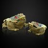 Feng Shui Toad Money Lucky Fortune Wealth Chinese Golden Frog Toad Coin Home Office Decoration Lucky Gifts Tabletop Ornaments
