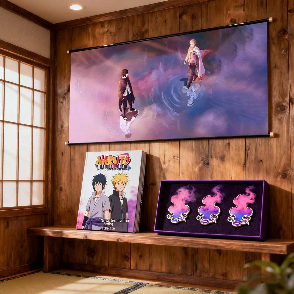 High-Definition Naruto & Boruto Self-Adhesive Wall Sticker - Easy Install for Dorms & Bedrooms