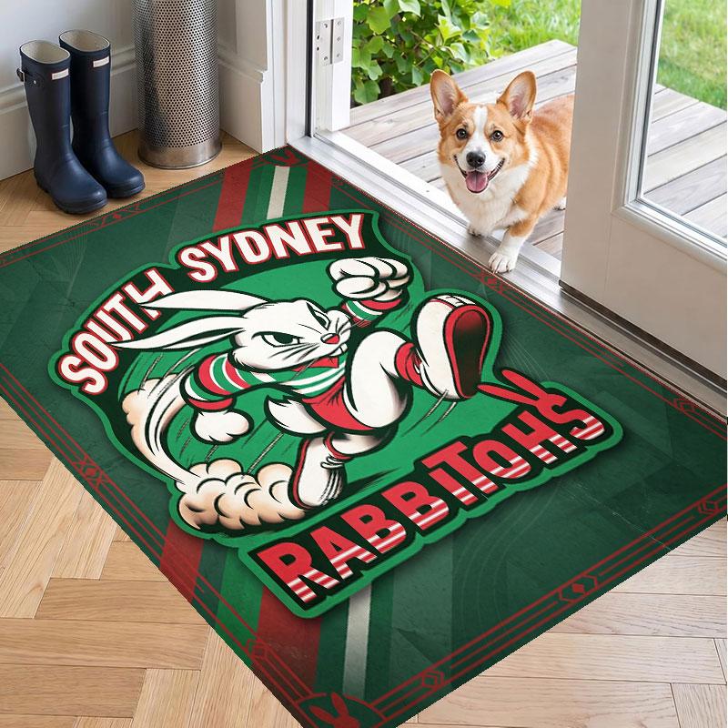 Soft Floor Carpet South Sydney Rabbitohs Pattern Area Rug Decorative Mat For Home Room Decoration