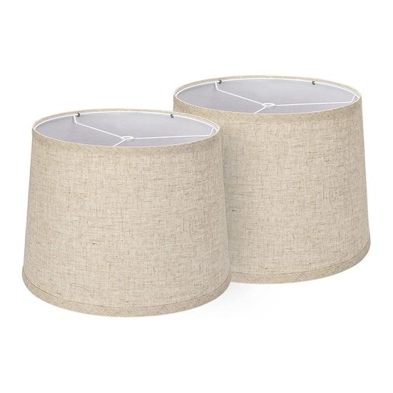 2Pcs Fabric Lamp Shade Metal Frame Construction Universal Simple Installation Light Cover Lampshade Replacement Parts