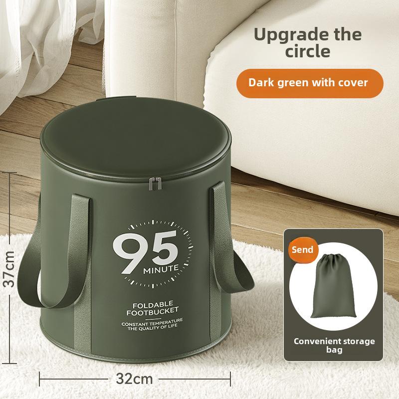 Портативная складная ванна для ног, складное ведро для спа-ванны для ног с крышкой, глубокое замачивание для дома и путешествий