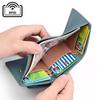 Japanese Style Womens Purse Short 3 Trifold Fashion Small Ins Real Leather Wallet RFID Credit Card Pouch Coins Pocket