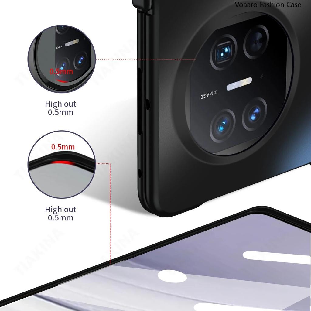 Роскошный чехол со стеклянной пленкой на переднем экране для Huawei Mate X5, чехол для Huawei Mate X5, шарнирный чехол, противоударный защитный чехол