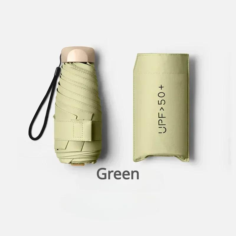 Mini Sun Umbrella Small Pocket Umbrella Alloy Folding Umbrella UV Protection Sunshade Bag Sunshade Umbrella Capsule Umbrella