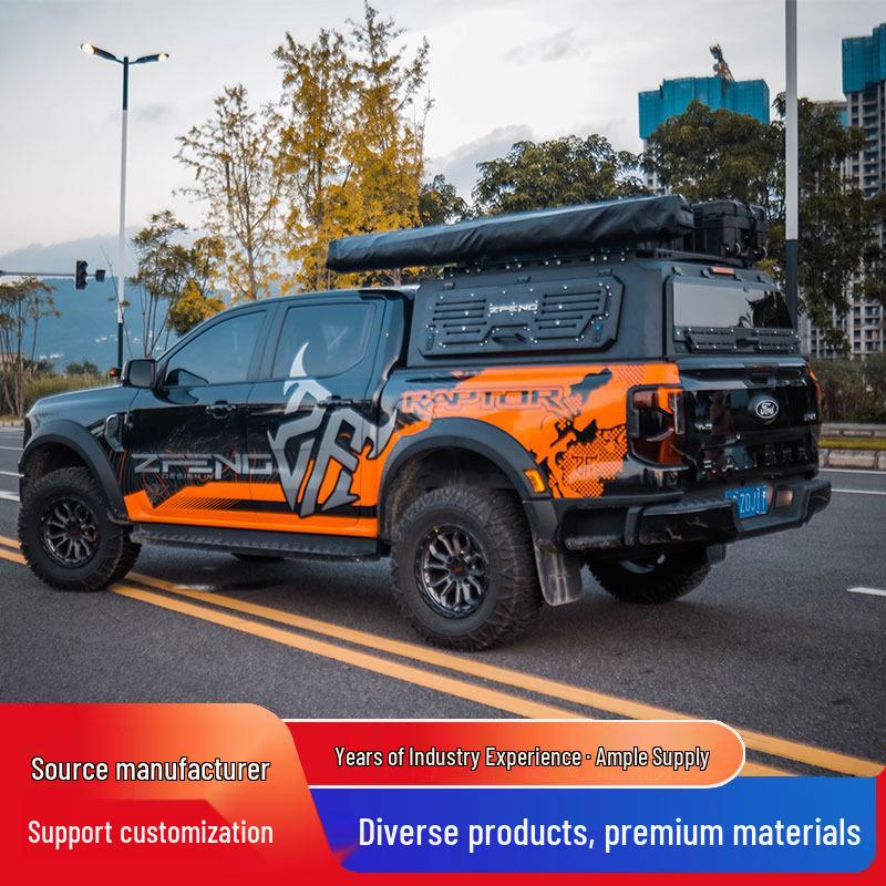 F150 15-20 Three-Fold Full-Height Truck Bed Canopy Cover for Off-Road Modification
