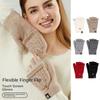 Winter Warm Fingerless Flip Gloves Thickening Touchscreen Gloves For Men Women Unisex