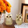 Gold Owl Statue Decor Home Decor for Bookshelf TV Stand Mantel Bedroom Living Room Office, Small Owl Figurines Animal Sculptures Gift for Birds Lovers