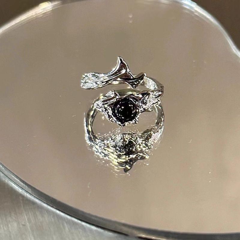 Original Dark Wind Bramble Ring Men'S And Women'S Niche Design Texture Sense Couple Ring Sense Open Ring Tide