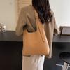 New Simple Shoulder Bucket Bag Daily Commute Retro Texture Tote Fashion Tote Bag