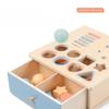 Монтессори Игра Сортировка по Цвету и Форме, Детская Головоломка, Раннее Обучение, Коробка для Монет, Деревянная Игрушка